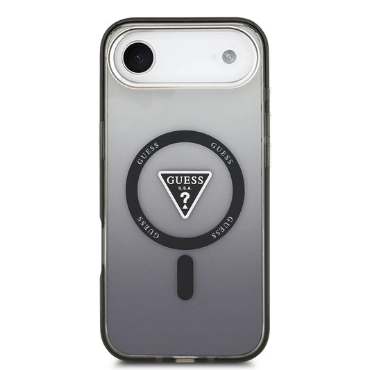 Θήκη MagSafe για Apple iPhone 17 Air, Guess, IML Gradient Triangle Logo, Μαύρη