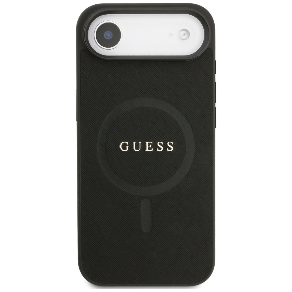 Θήκη MagSafe για Apple iPhone 17 Air, Guess, Saffiano Classic Logo, Μαύρη