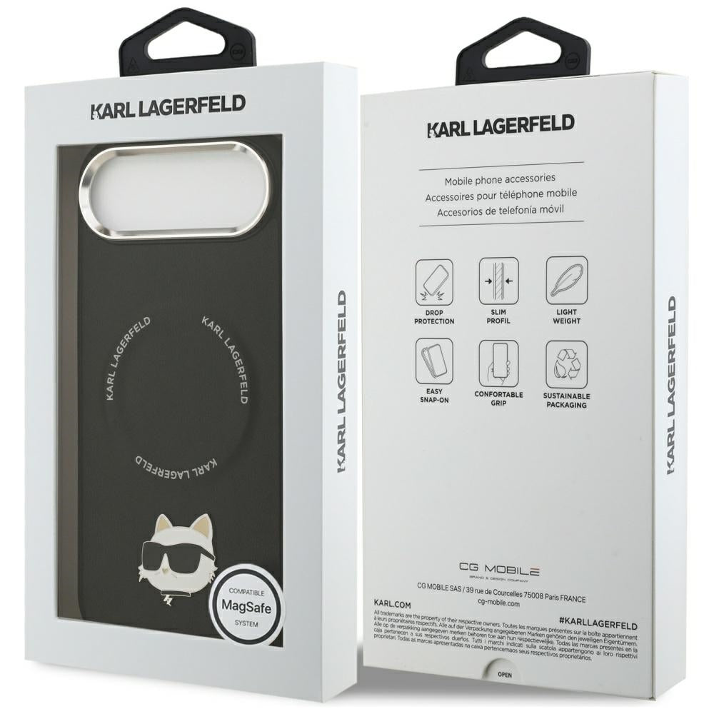 Θήκη MagSafe για Apple iPhone 17 Air, Karl Lagerfeld, Choupette Pin, Μαύρη