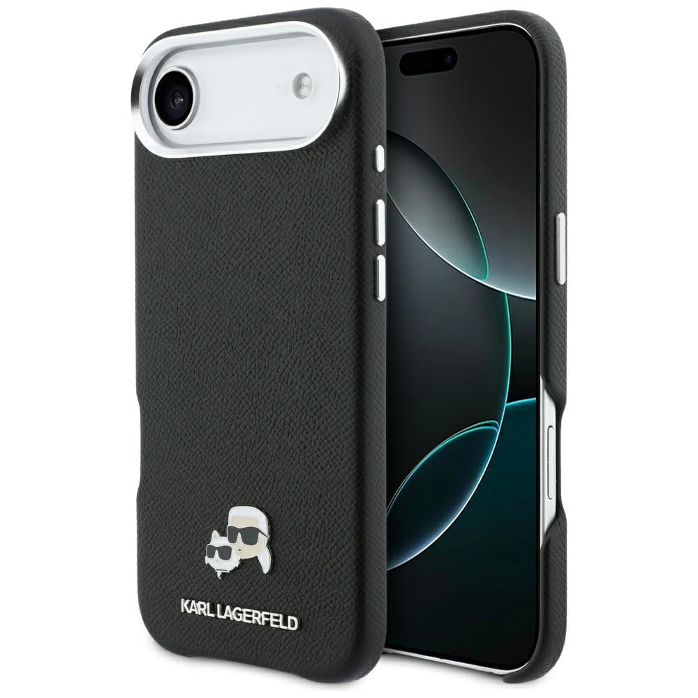 Θήκη MagSafe για Apple iPhone 17 Air, Karl Lagerfeld, Karl & Choupette Head's Pin, Μαύρη