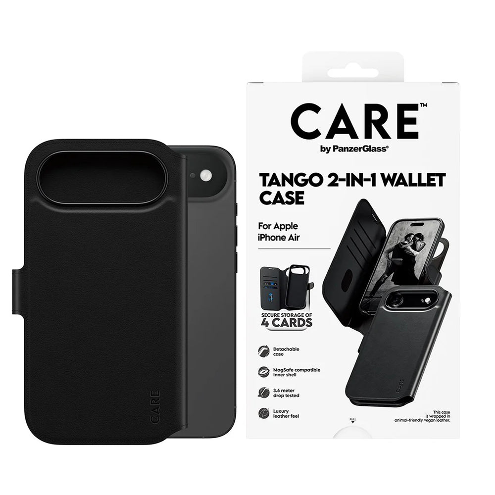 Θήκη MagSafe για Apple iPhone 17 Air, PanzerGlass, Care Feature Tango Two-in-One, Μαύρη