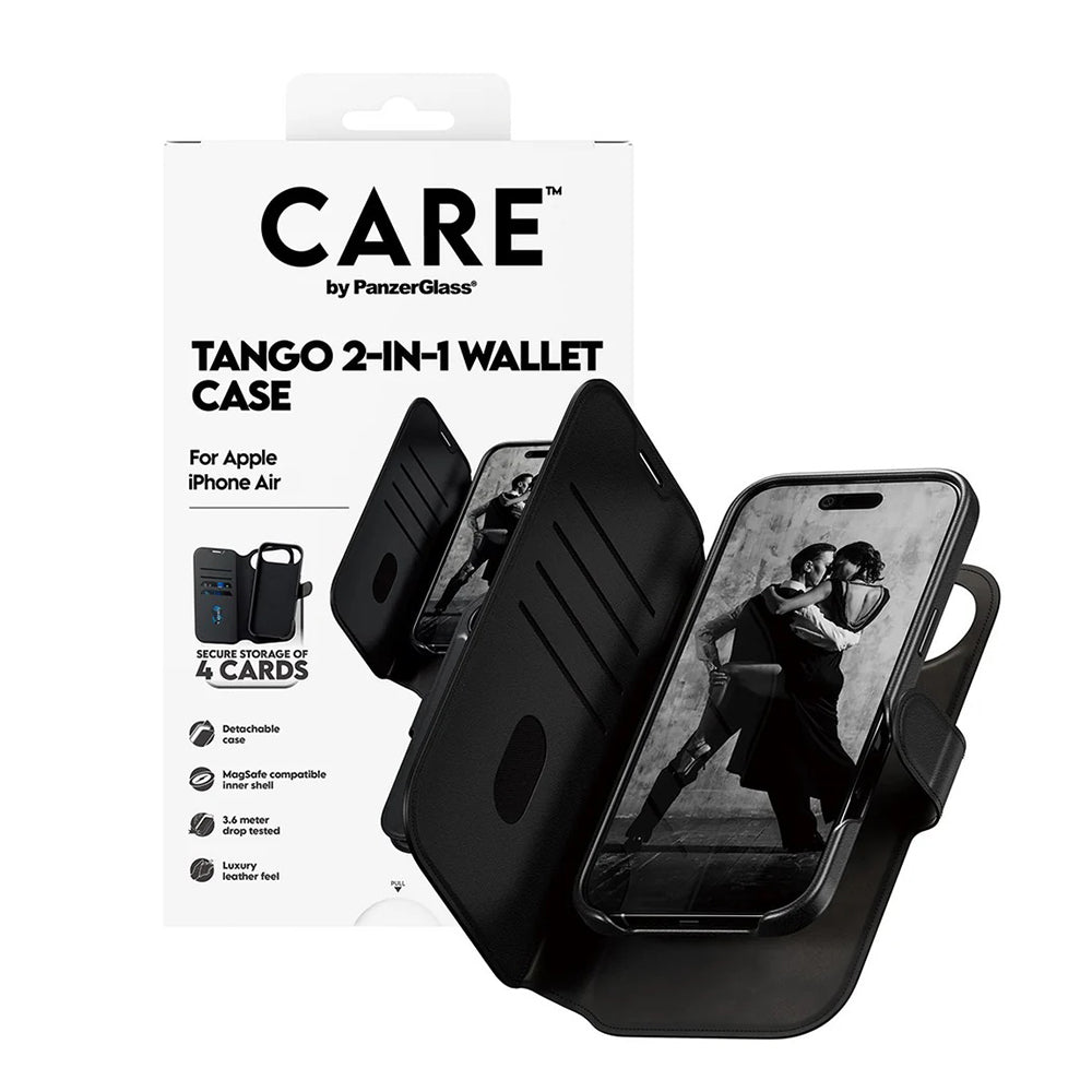 Θήκη MagSafe για Apple iPhone 17 Air, PanzerGlass, Care Feature Tango Two-in-One, Μαύρη