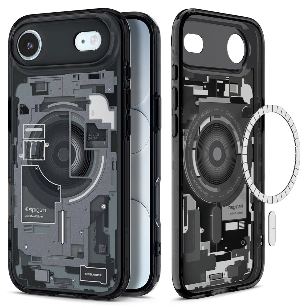 MagSafe Case for Apple iPhone 17 Air, Spigen, Ultra Hybrid Zero One, Black ACS10320