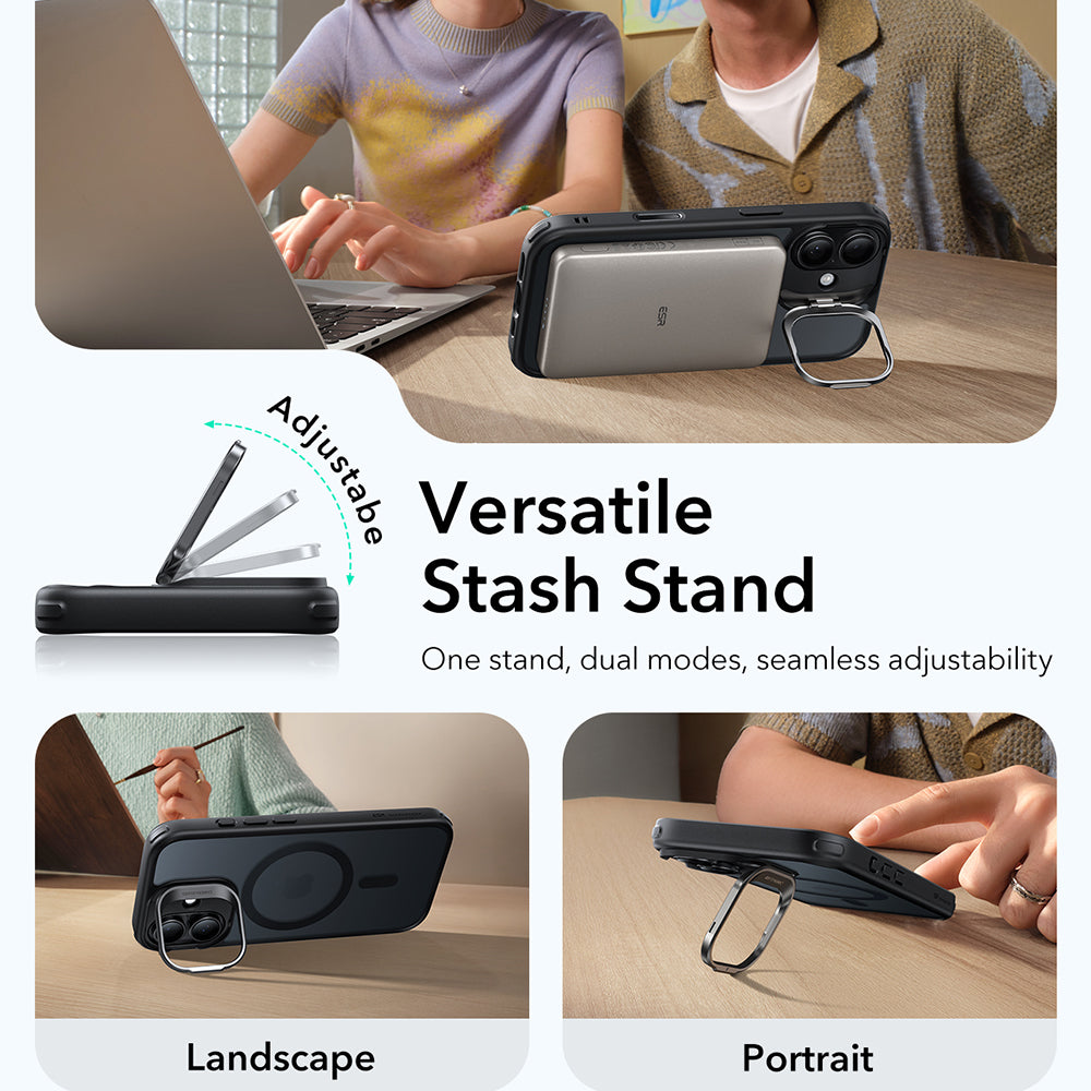 Θήκη MagSafe για Apple iPhone 17, ESR, Classic Hybrid Kickstand, Ματ Μαύρη