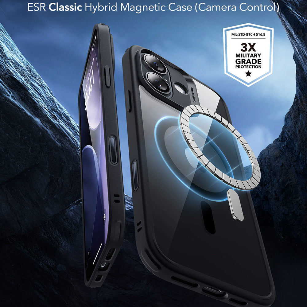 Θήκη MagSafe για Apple iPhone 17, ESR, Classic Hybrid, Διάφανη Μαύρη