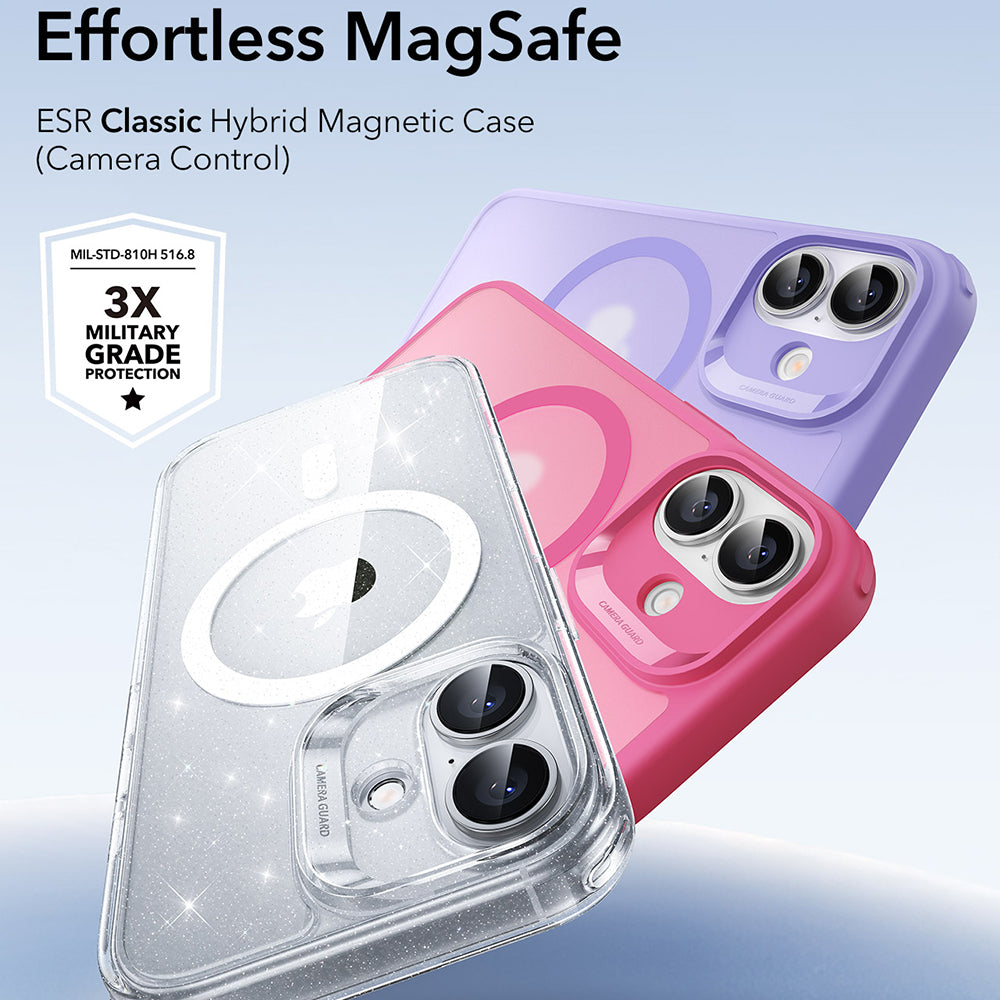 Θήκη MagSafe για Apple iPhone 17, ESR, Classic Hybrid Shimmer, Διαφανής
