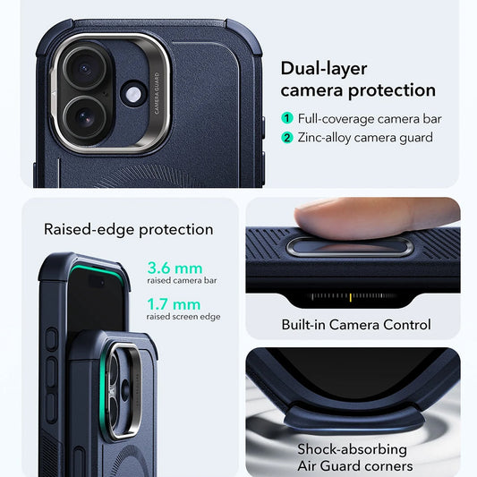 Θήκη MagSafe για Apple iPhone 17, ESR, Cyber Armor Kickstand, Μπλε