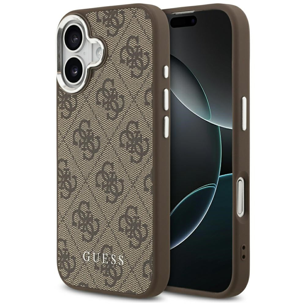 Θήκη MagSafe για Apple iPhone 17, Guess, 4G Classic Logo, Καφέ