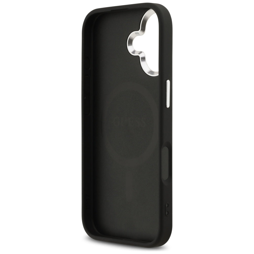 Θήκη MagSafe για Apple iPhone 17, Guess, 4G Classic Logo, Μαύρη