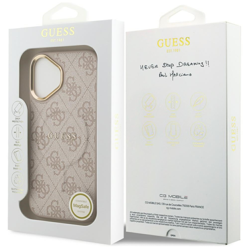 Θήκη MagSafe για Apple iPhone 17, Guess, 4G Classic, Ροζ