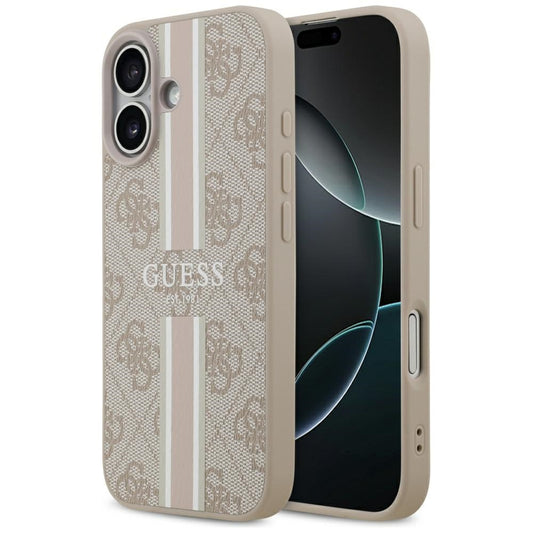 Θήκη MagSafe για Apple iPhone 17, Guess, 4G Printed Stripes, Ροζ