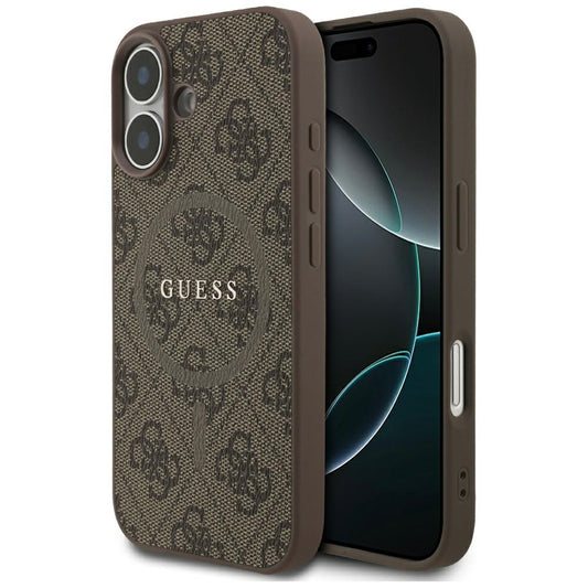 Θήκη MagSafe για Apple iPhone 17, Guess, 4G Ring Classic Logo, Καφέ