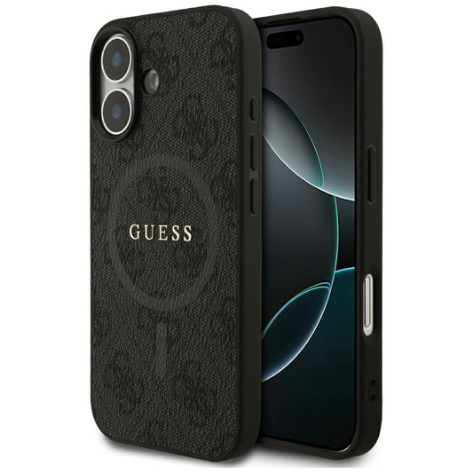 Θήκη MagSafe για Apple iPhone 17, Guess, 4G Ring Classic Logo, Μαύρη