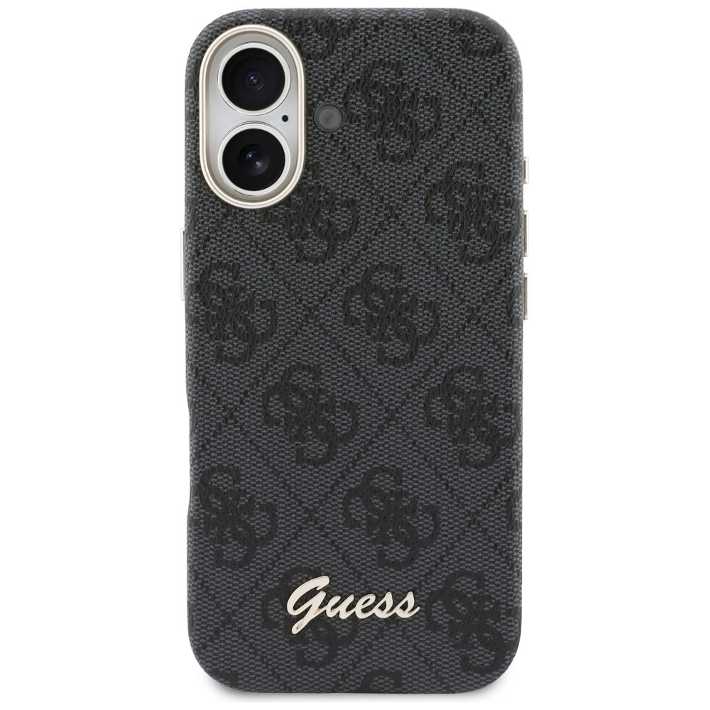 Θήκη MagSafe για Apple iPhone 17, Guess, 4G Script Logo, Μαύρη