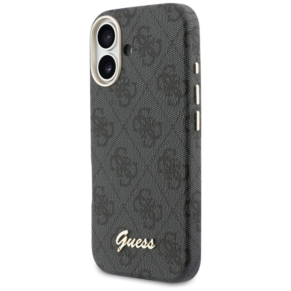 Θήκη MagSafe για Apple iPhone 17, Guess, 4G Script Logo, Μαύρη