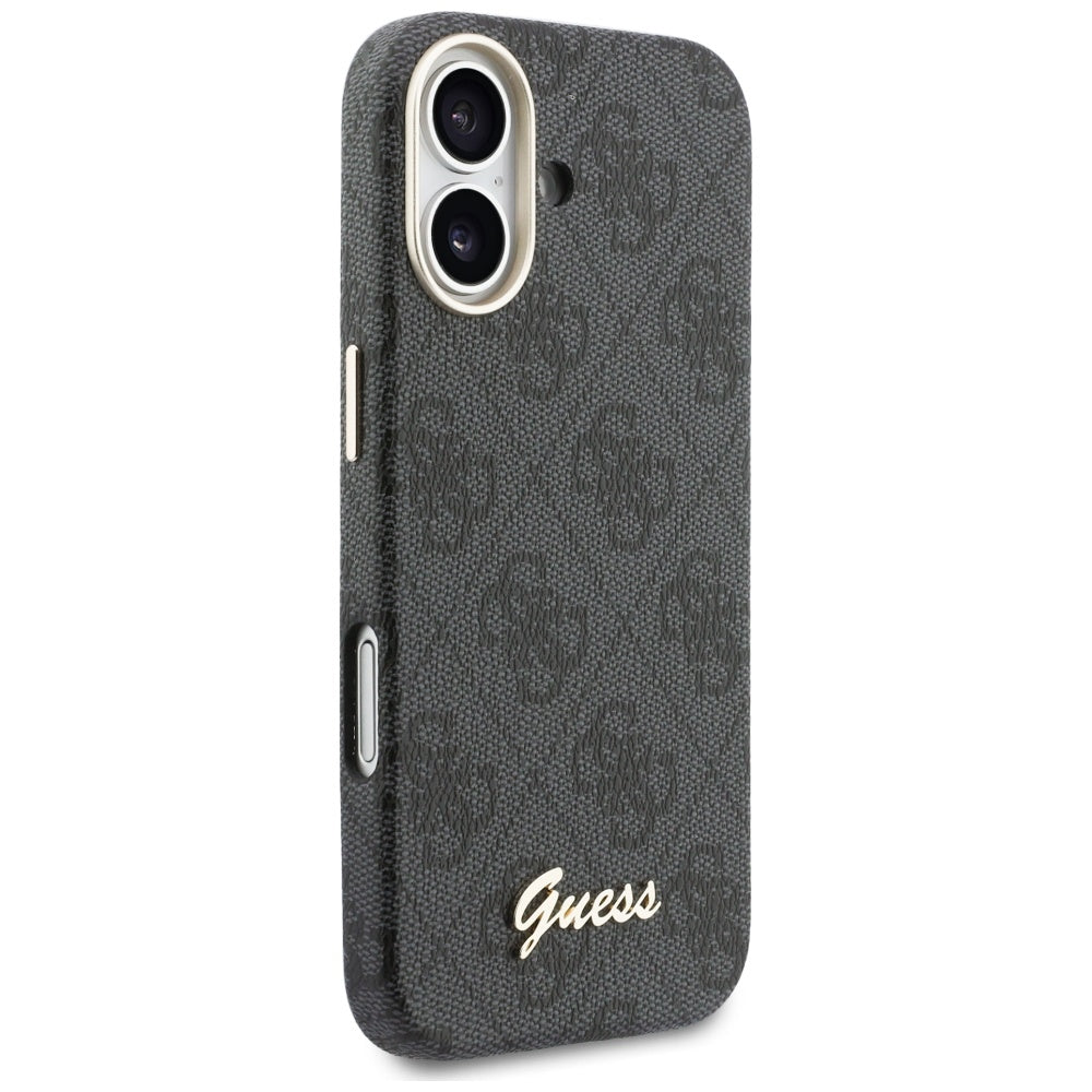 Θήκη MagSafe για Apple iPhone 17, Guess, 4G Script Logo, Μαύρη