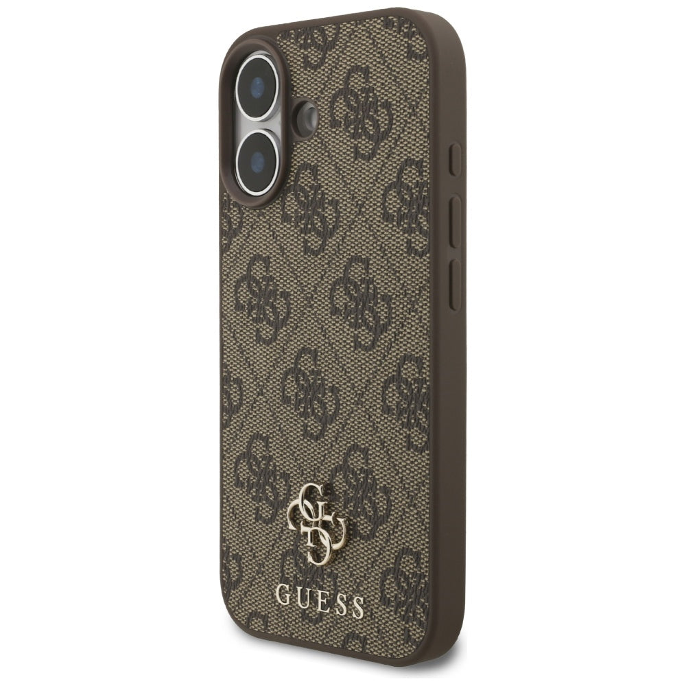 MagSafe Case for Apple iPhone 17, Guess, 4G Small and Classic Logo, Brown