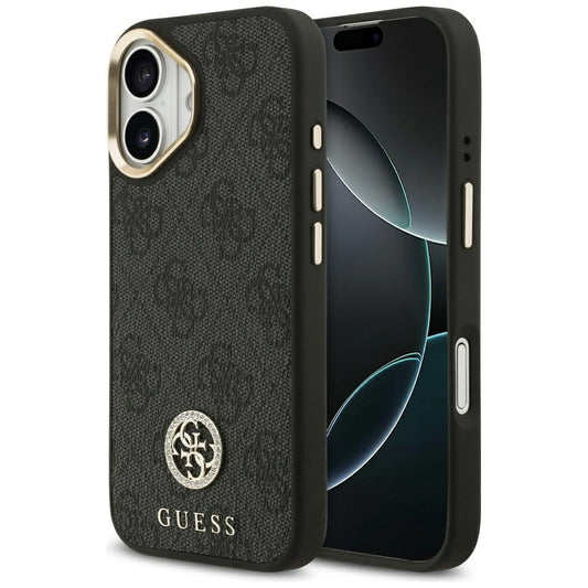 Θήκη MagSafe για Apple iPhone 17, Guess, 4G Strass Logo, Μαύρη