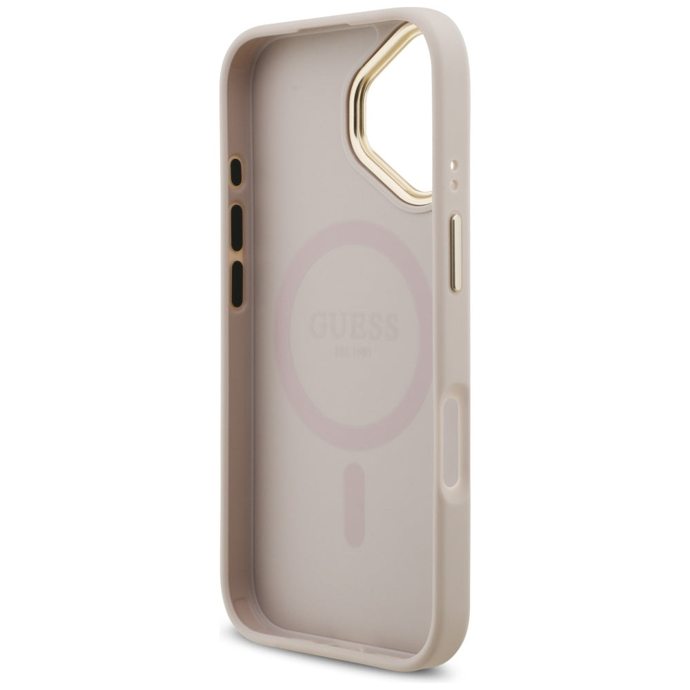 Θήκη MagSafe για Apple iPhone 17, Guess, 4G Strass Logo, Ροζ
