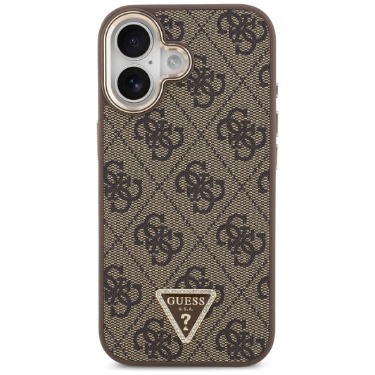 Θήκη MagSafe για Apple iPhone 17, Guess, 4G Triangle Logo, Χρυσοκαφέ