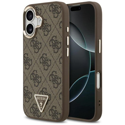 Θήκη MagSafe για Apple iPhone 17, Guess, 4G Triangle Logo, Χρυσοκαφέ