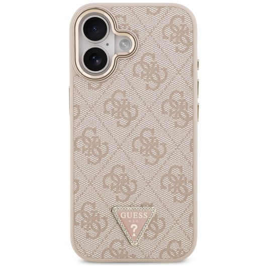 Θήκη MagSafe για Apple iPhone 17, Guess, 4G Triangle Logo, Ροζ Χρυσό