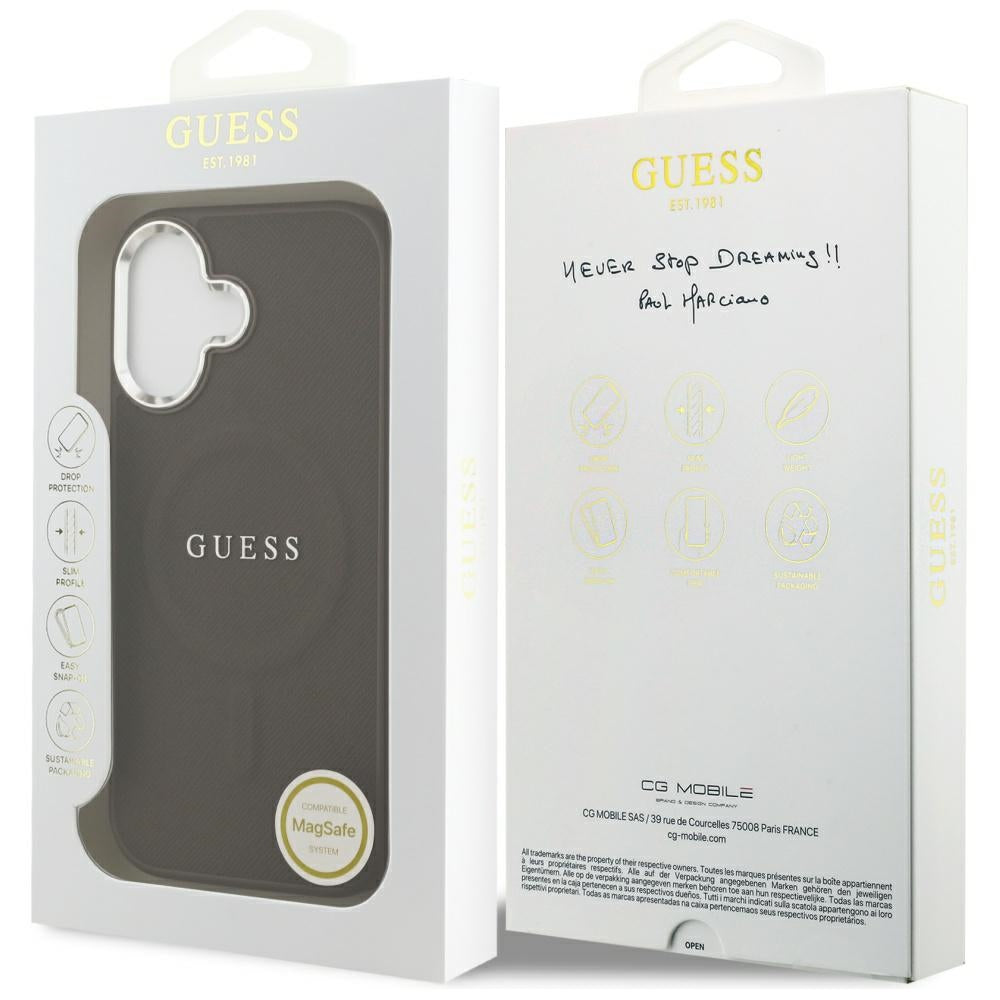 Θήκη MagSafe για Apple iPhone 17, Guess, Classic Logo, Καφέ