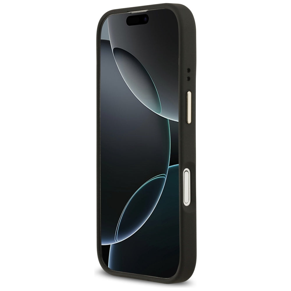 Θήκη MagSafe για Apple iPhone 17, Guess, Grained Strass Logo, Μαύρη