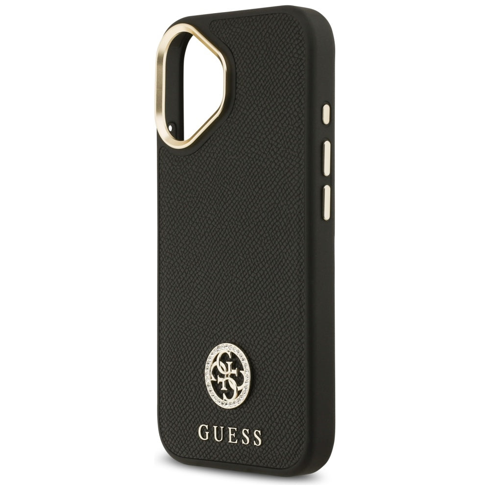 Θήκη MagSafe για Apple iPhone 17, Guess, Grained Strass Logo, Μαύρη