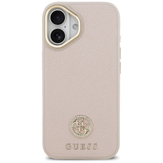 Θήκη MagSafe για Apple iPhone 17, Guess, Grained Strass Logo, Ροζ