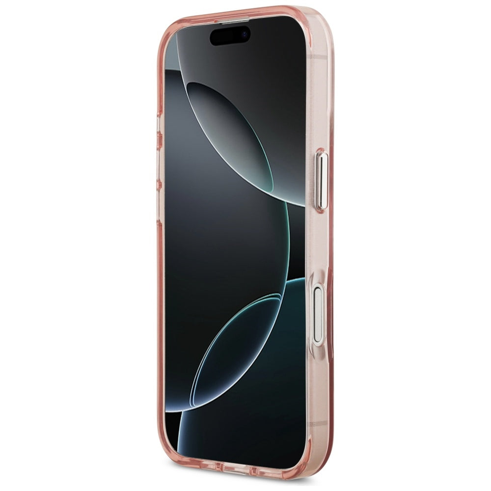 Θήκη MagSafe για Apple iPhone 17, Guess, IML Gradient Triangle Logo, Ροζ