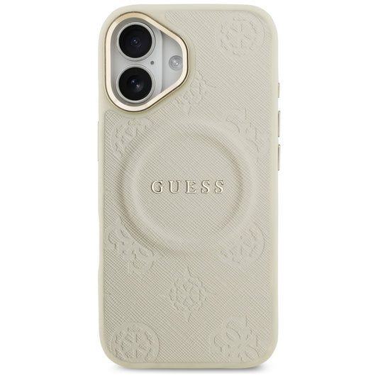 Θήκη MagSafe για Apple iPhone 17, Guess, Peony Hot Stamp, Μπεζ