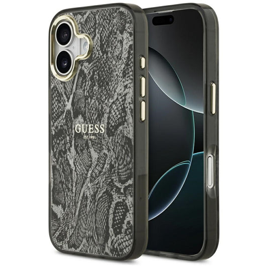 Θήκη MagSafe για Apple iPhone 17, Guess, Python Pattern, Μαύρη