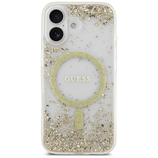 Θήκη MagSafe για Apple iPhone 17, Guess, Resin Bottom Glitter, Χρυσή