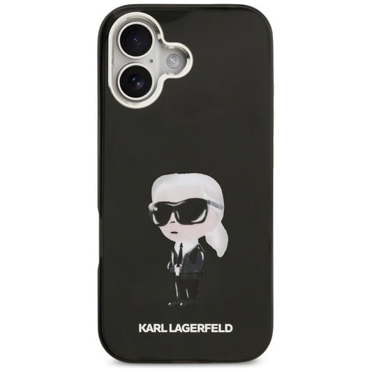 Θήκη MagSafe για Apple iPhone 17, Karl Lagerfeld, IML Aquarelle Karl Ikonik, Μαύρη