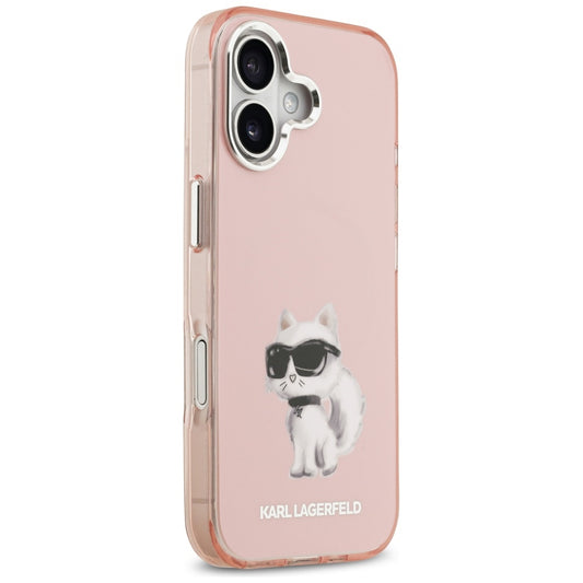 Θήκη MagSafe για Apple iPhone 17, Karl Lagerfeld, IML Aquarelle Logo Choupette, Ροζ