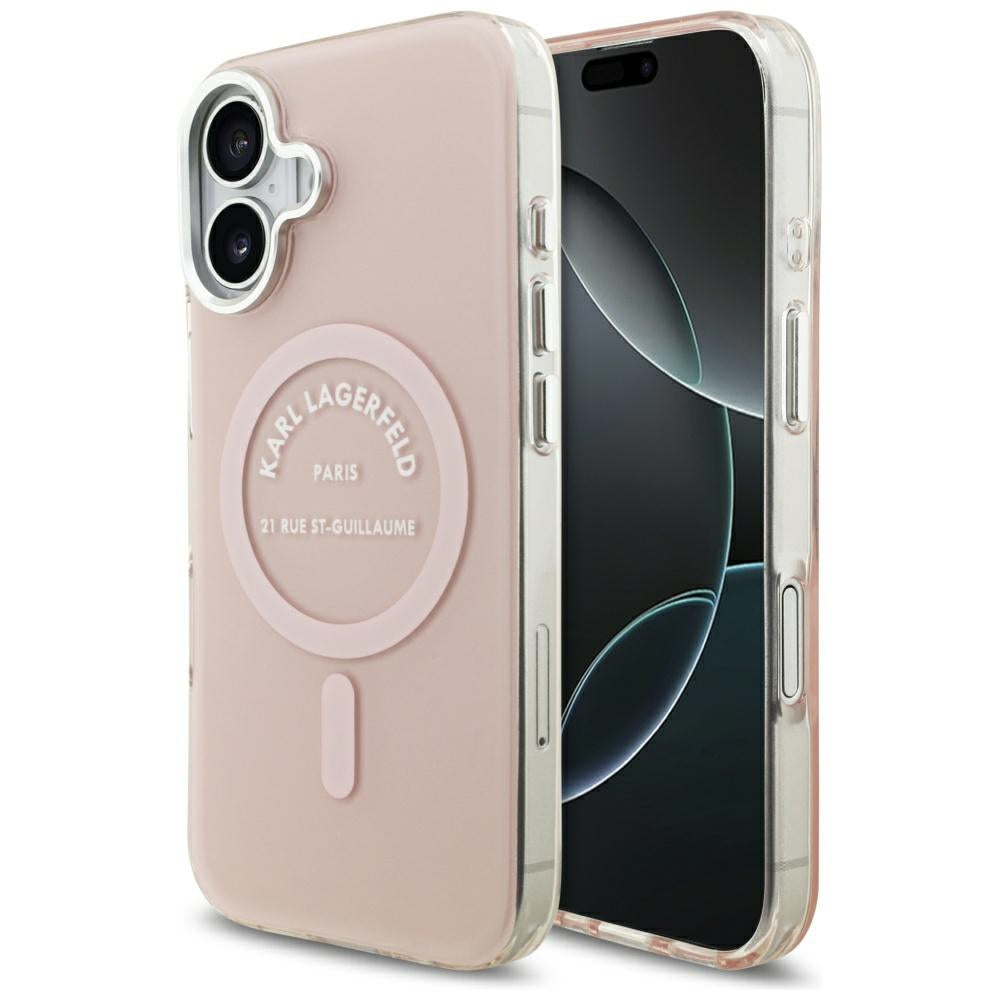 MagSafe Case for Apple iPhone 17, Karl Lagerfeld, IML Logo RSG, Pink