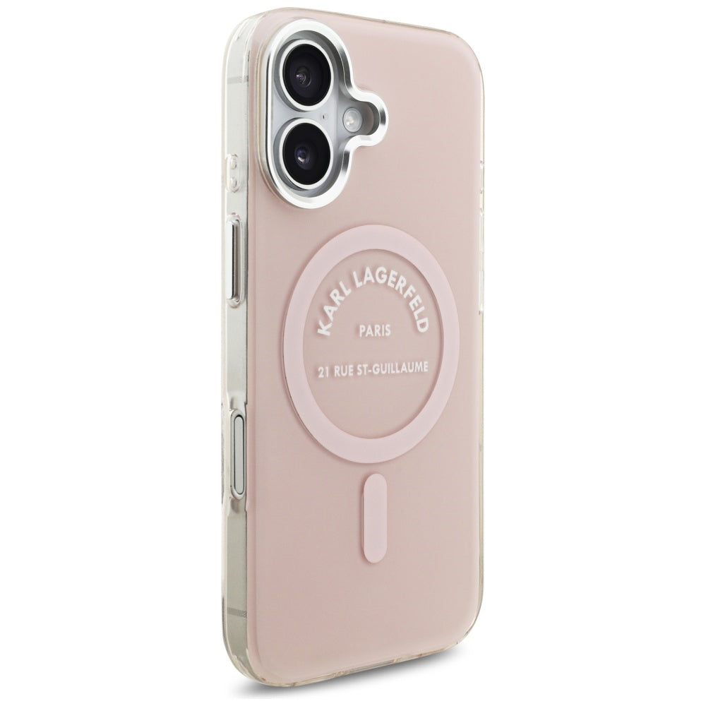 MagSafe Case for Apple iPhone 17, Karl Lagerfeld, IML Logo RSG, Pink