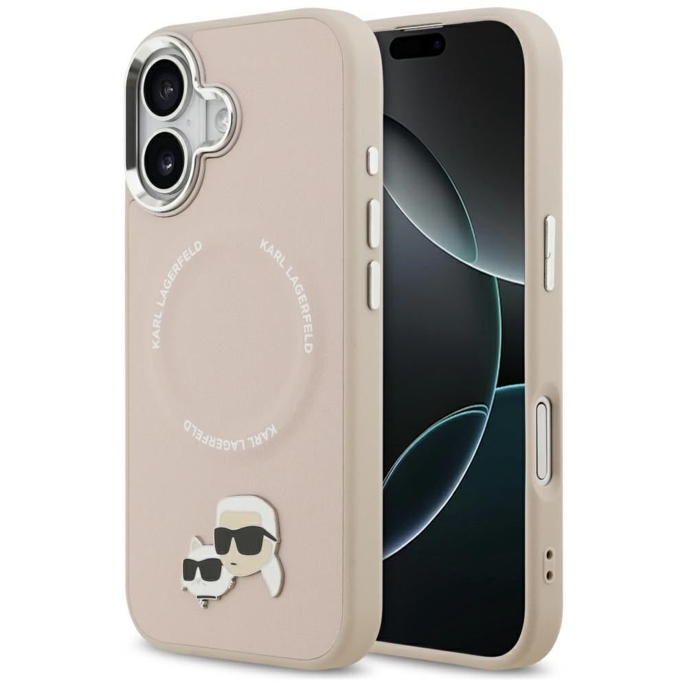 Θήκη MagSafe για Apple iPhone 17, Karl Lagerfeld, Karl & Choupette Pins, Ροζ
