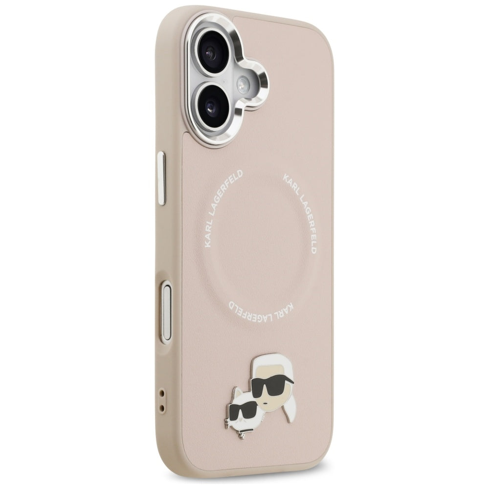 Θήκη MagSafe για Apple iPhone 17, Karl Lagerfeld, Karl & Choupette Pins, Ροζ