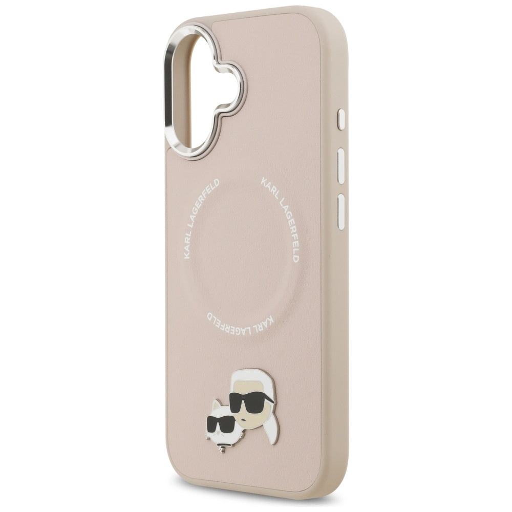 Θήκη MagSafe για Apple iPhone 17, Karl Lagerfeld, Karl & Choupette Pins, Ροζ