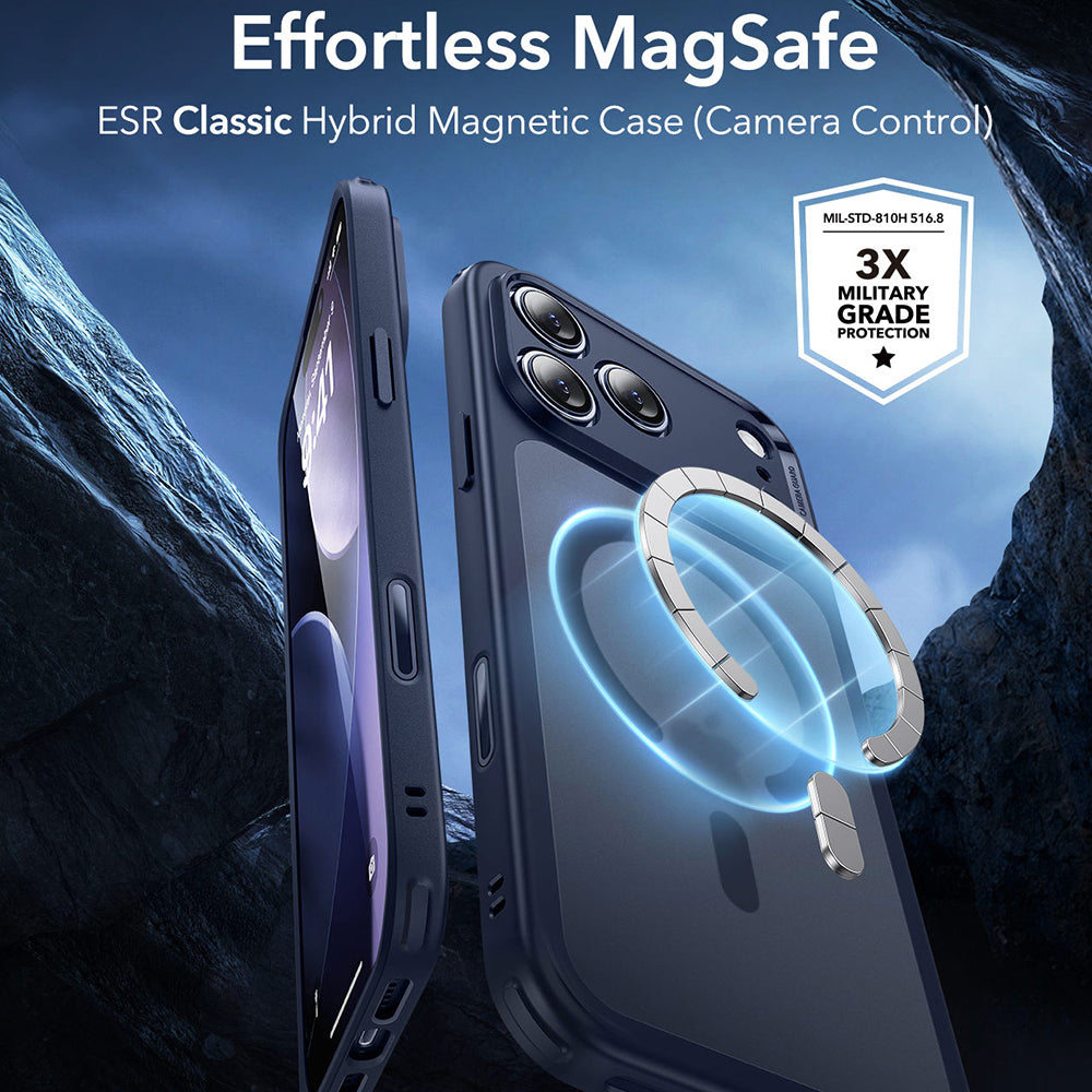 Θήκη MagSafe για Apple iPhone 17 Pro, ESR, Classic Hybrid, Σατινέ Μπλε