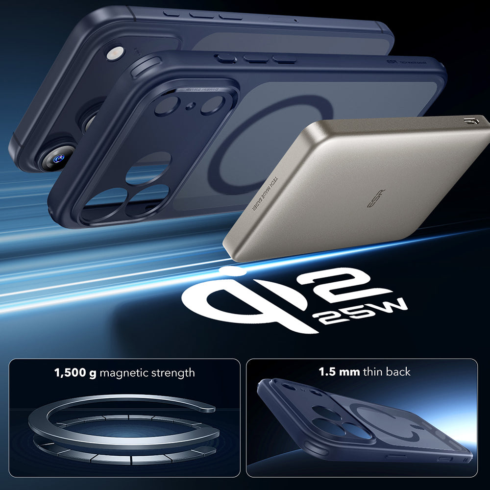 Θήκη MagSafe για Apple iPhone 17 Pro, ESR, Classic Hybrid, Σατινέ Μπλε