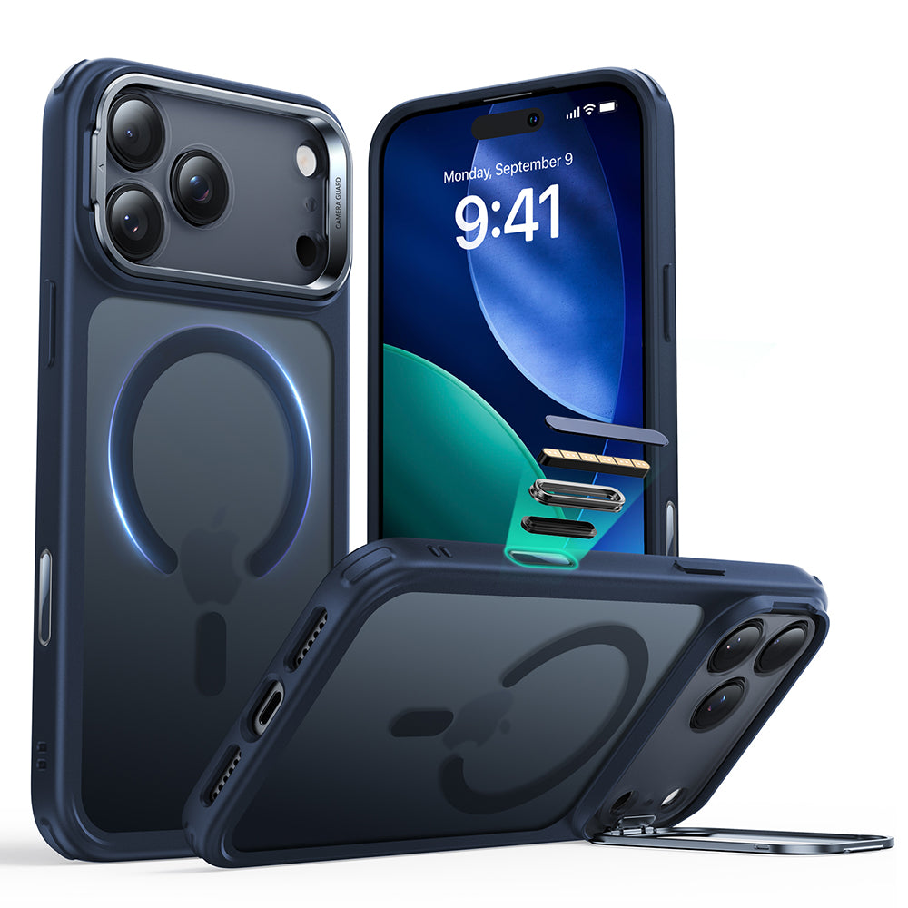 Θήκη MagSafe για Apple iPhone 17 Pro, ESR, Classic Hybrid Kickstand, Σατινέ Μπλε