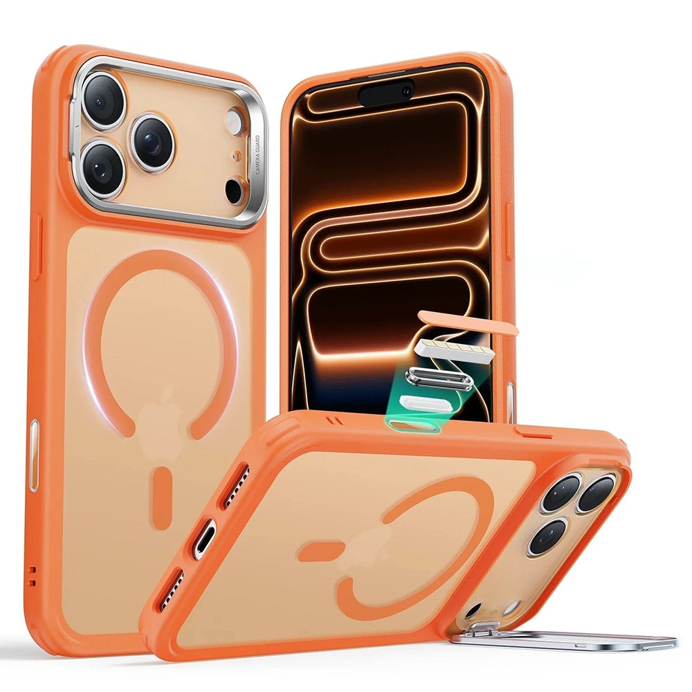 Θήκη MagSafe για Apple iPhone 17 Pro, ESR, Classic Hybrid Kickstand Slide, Σατινέ Πορτοκαλί