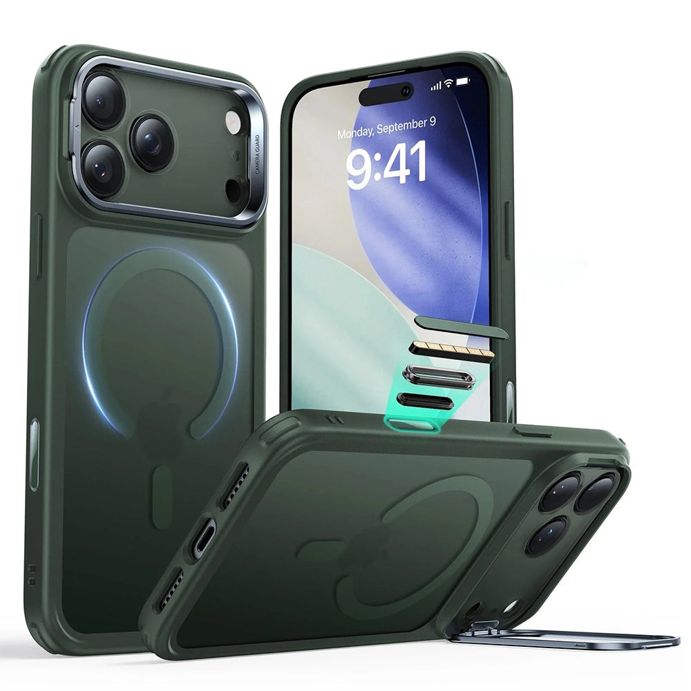 Θήκη MagSafe για Apple iPhone 17 Pro, ESR, Classic Hybrid Kickstand, Πράσινο Σατέν