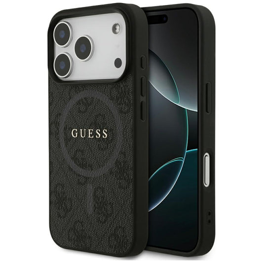 Θήκη MagSafe για Apple iPhone 17 Pro, Guess, 4G Ring Classic Logo, Μαύρη