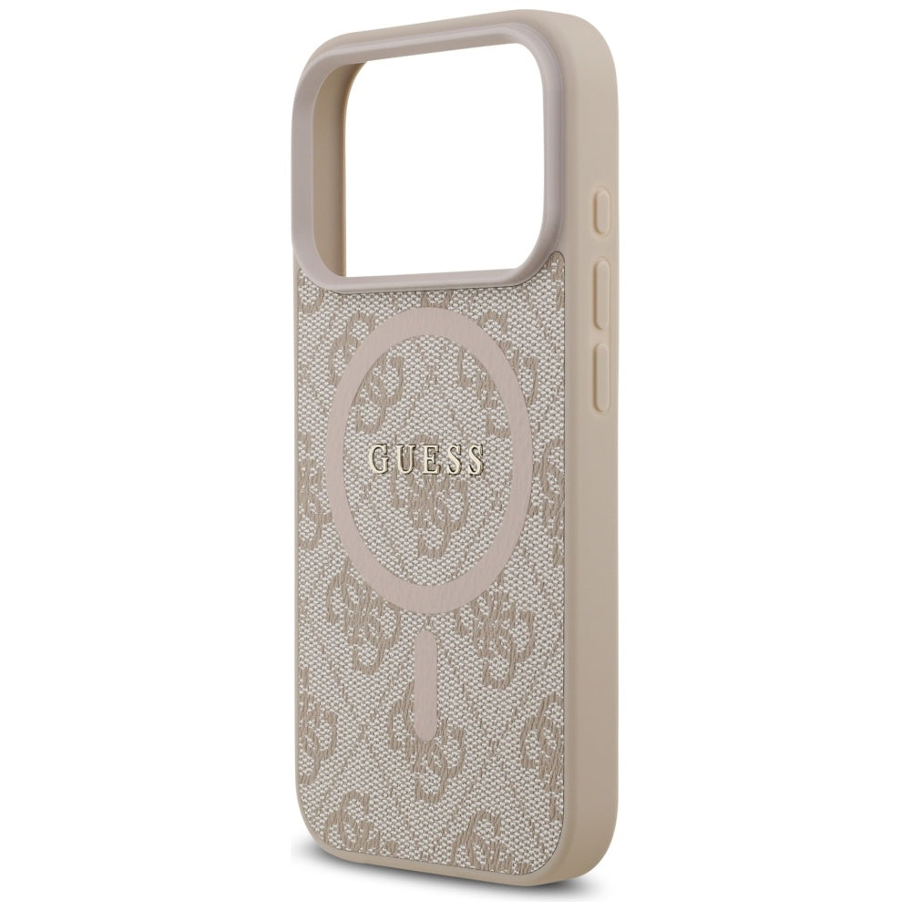 MagSafe Case for Apple iPhone 17 Pro, Guess, 4G Ring Classic Logo, Pink