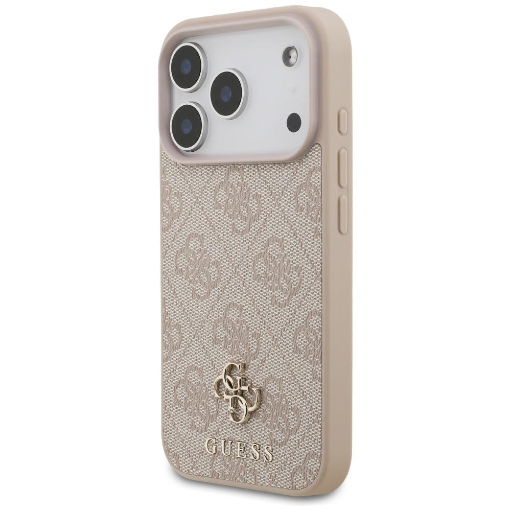 Θήκη MagSafe για Apple iPhone 17 Pro, Guess, 4G Small and Classic Logo, Ροζ