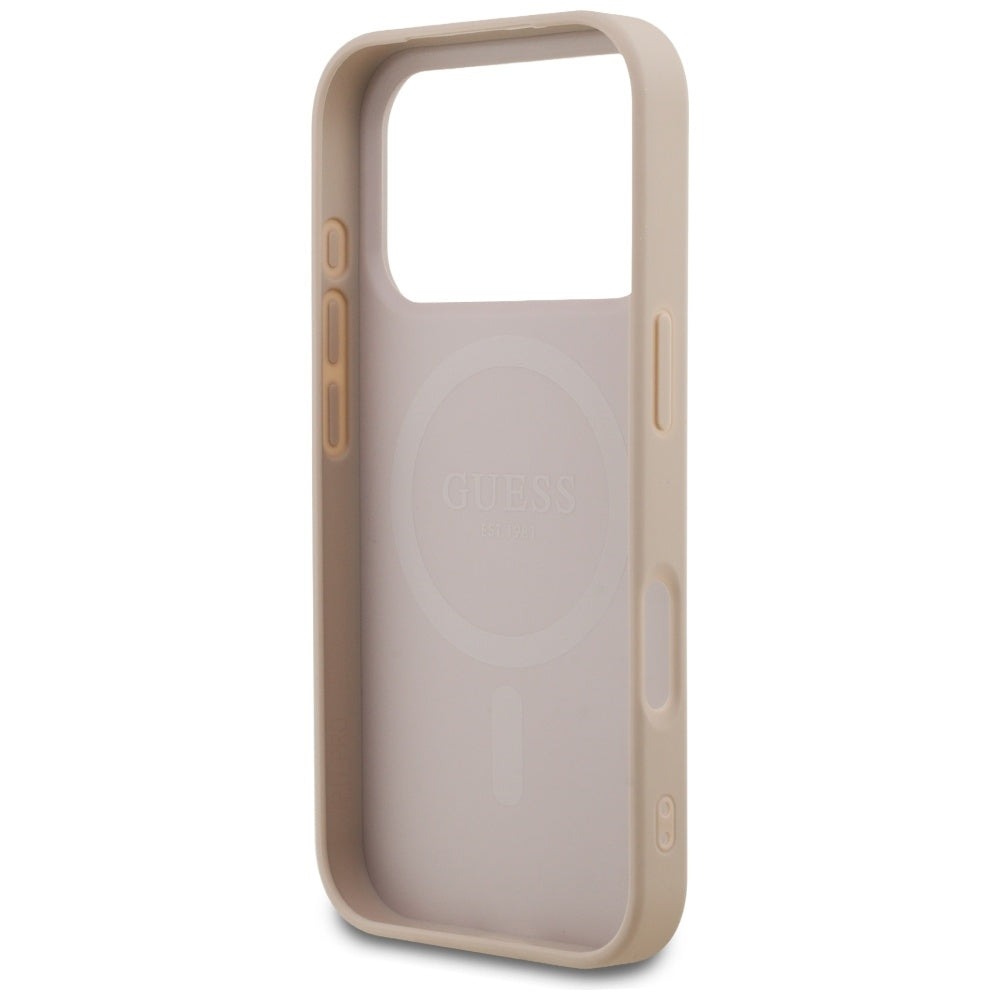 Θήκη MagSafe για Apple iPhone 17 Pro, Guess, 4G Small and Classic Logo, Ροζ